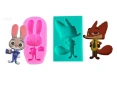Зоотопия Зоотрополис Zootropolis Ник Уайлд лисицата Заек Заека Джуди Хопс силиконов молд форма , снимка 1
