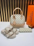 Louis Vuitton Нов Дамски Комплект Луи Витон Чехли Чанта Различни Цветове , снимка 6