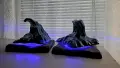 Уникални ръчно изработени скулптури/лампи "Вълни" от дърво и смола (LED), снимка 1