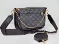 Louis Vuitton Нова Черна Дамска Кожена Чанта с Портмоне Луи Витон , снимка 1
