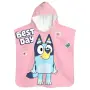 Детска плажна хавлия пончо с качулка памук розова bluey_1249102, снимка 1