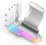 Брекет за вертикален монтаж на GPU EZDIY-FAB RGB PCIe 4.0 Riser Cable 90° White ARGB, снимка 1