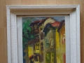ХРИСТО КАБАКЧИЕВ картина "Градски пейзаж" акварел 1950 г, снимка 3