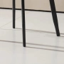 Трапезен стол от тъмносиня еко к, метална конструкция, скандинавски дизайн, 83 см, снимка 4