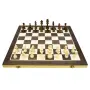 Шах, дама и табла 3 в 1, интарзия, 49х49 см, Фигури 5 - 9 см , снимка 1