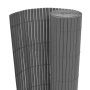 vidaXL Двустранна градинска ограда, PVC, 90x500 см, сива(SKU:43631), снимка 1