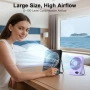 Нов Настолен вентилатор 10000mAh 1-100 скорости USB-C LED за охлаждане лято дом стая офис, снимка 2