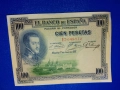 стара испанска банкнота 100 песос 1925 година, снимка 1