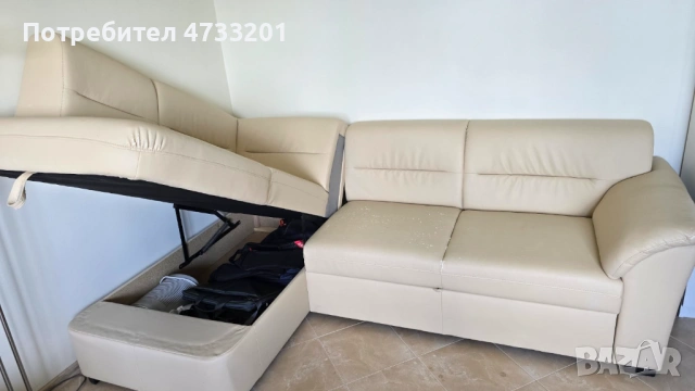 Диван - ъглов, разтегаем, снимка 3 - Дивани и мека мебел - 54399293