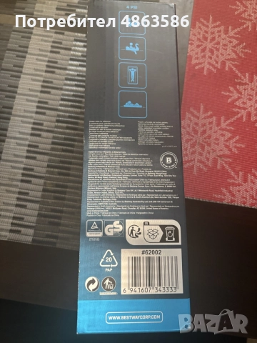 Ръчна помпа за надуване Bestway Air Hammer (850 mL) – НОВА / За куин, дюшеци, лодки, снимка 3 - Басейни и аксесоари - 55545444