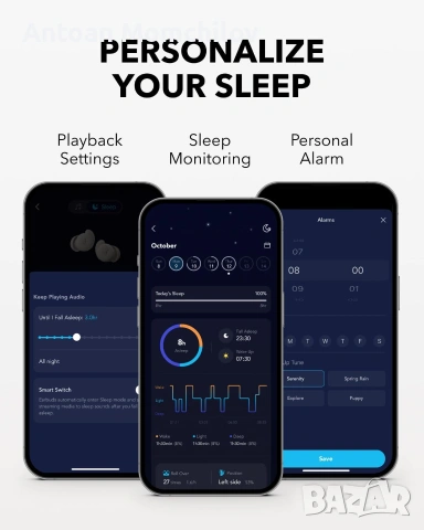 Слушалки Soundcore Sleep A20 за сън Bluetooth 5.3, снимка 5 - Bluetooth слушалки - 55034648