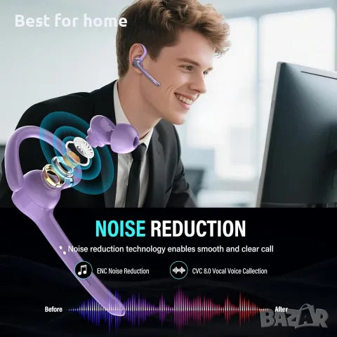 Bluetooth слушалки, безжични Bluetooth 5.3 слушалки, LED дисплей, 118 часа безжични слушалки, снимка 4 - Bluetooth слушалки - 55531410