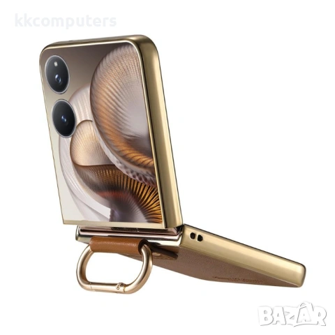 Xiaomi Mix Flip 2 калъф – PC+PU кожа, метално покритие, халка подставка, протектор, 4 цвята, снимка 10 - Калъфи, кейсове - 54594415