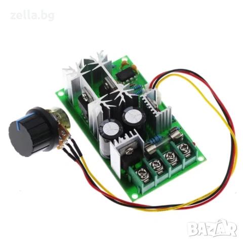PWM регулатор на обороти за DC мотор 12V-60V 20A 1200W | Контролер за вентилатори, помпи и LED 10015