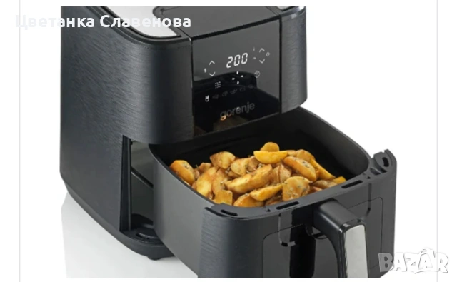 Еърфрайер ФРИТЮРНИК 5.4 литра С ГОРЕЩ ВЪЗДУХ GORENJE AF1350DWB, снимка 5 - Фритюрници - 53978192