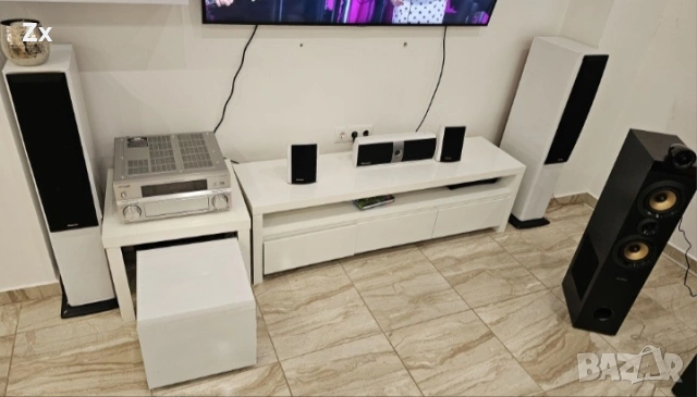 Тонколони Pioneer +ресивър+субуфер 
