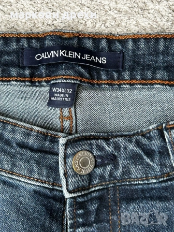 Calvin Klein Jeans Slim Fit - dark-blue denim 34, снимка 4 - Дънки - 54101722