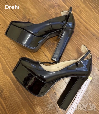 Дамски обувки на ток 38 номер , снимка 3 - Дамски обувки на ток - 54324762