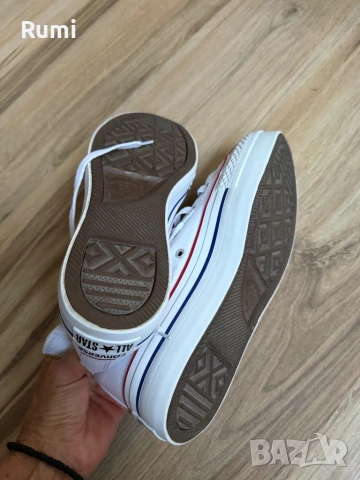 Оригинални чисто бели Кецове Converse Platform ! 39 н, снимка 7 - Кецове - 54656950