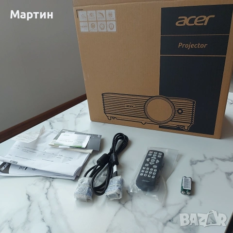Проектор Acer DWX1842 | Като НОВ | Използван само 40 часа, снимка 2 - Плейъри, домашно кино, прожектори - 55222167