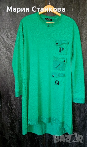 Голям размер туники рокли с дълъг ръкав, снимка 9 - Туники - 54162751