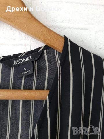 Гащеризон бяло и черно райе с джобове MONKI , снимка 3 - Гащеризони - 46626977