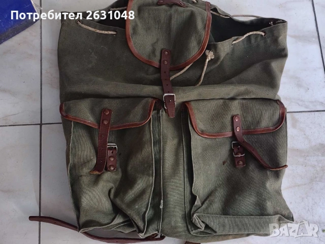 брезентова раница, снимка 8 - Спортна екипировка - 54830068