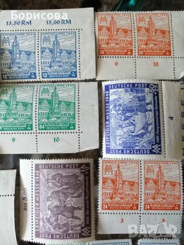 Немски лот пощенски марки Leipziger Messe 1948 , снимка 4 - Филателия - 55539425