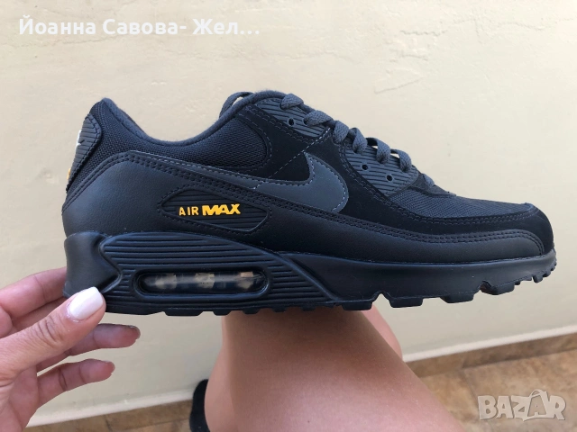 Nike Air Max 90 Black / Anthracite / University Gold, снимка 2 - Спортно елегантни обувки - 55192275