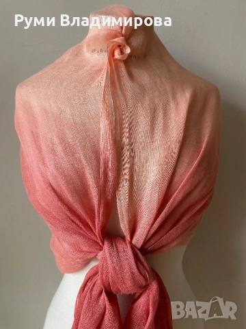 Шал от 100 % лен/ различни видове, снимка 15 - Шалове - 45423454