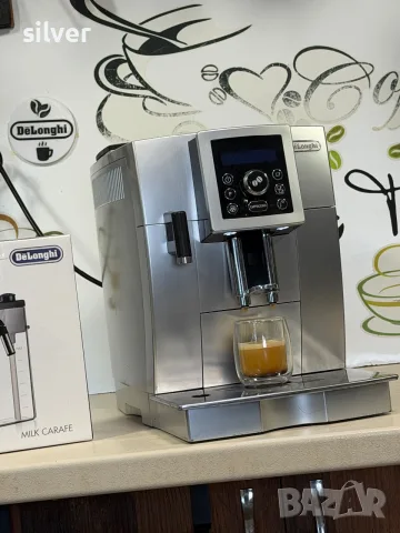 Кафемашина кафе автомат delonghi cappuccino с гаранция, снимка 4 - Кафемашини - 55469616
