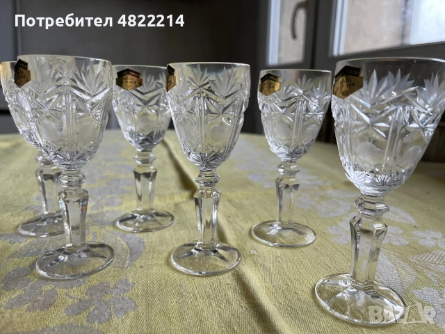 Нови чаши за вино и ракия оловен кристал, снимка 12 - Сервизи - 54989386