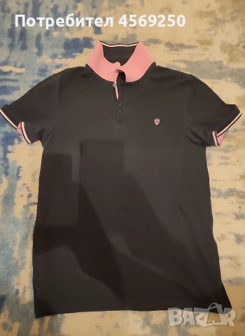Мъжка тениска с яка размер М - без забележки 