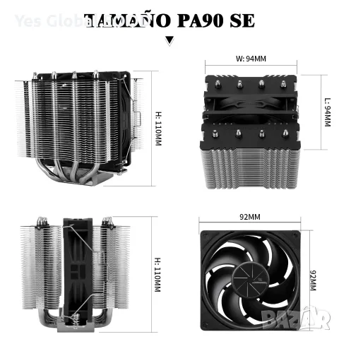 Thermalright Peerless Assassin 90 SE двукуполен CPU охладител, снимка 5 - Други - 55449971