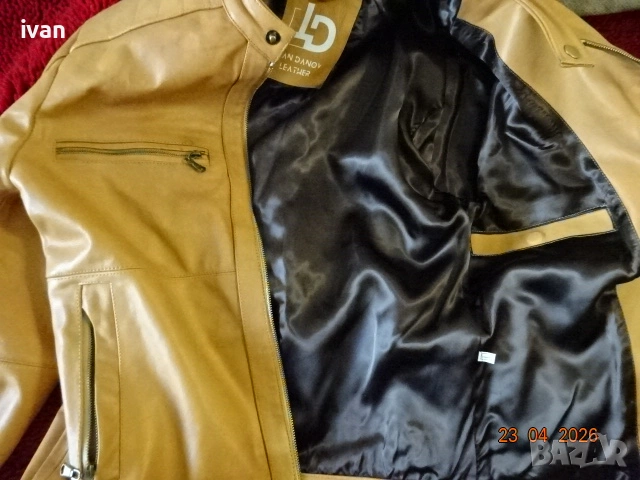 мъжко кожено яке, снимка 8 - Якета - 54288757