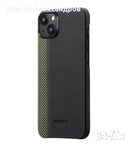 Кейс Pitaka Fusion Weaving MagEZ Case 3 за iPhone 14/15 Plus (6.7"), 600D Aramid Fiber #25, снимка 2 - Калъфи, кейсове - 54543677