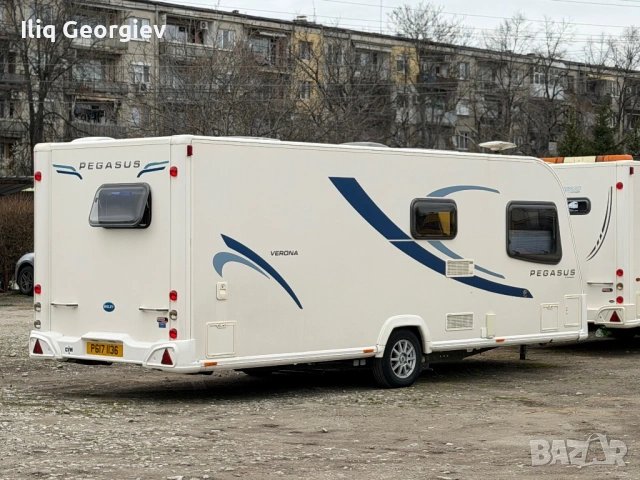 BAILEY PEGASUS-2014г/АЛУМИНИЕВА/ФРЕНСКА СПАЛНЯ/MOVER/ФОРСЕЛТ/ТЕНТА/ДУШ КАБИНА/ТЯГОВ АКУМУЛАТОР, снимка 2 - Каравани и кемпери - 53963920