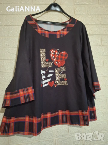 СТРАХОТНА НОВА ТУНИКА 3XL- 4XL, снимка 2 - Туники - 54504947