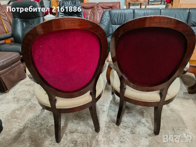 Комплект от две кресла с гобленова дамаска , снимка 7 - Столове - 54140718