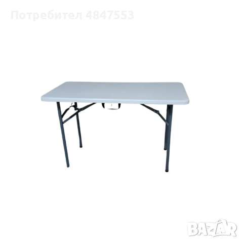 Сгъваема правоъгълна градинска маса, бяла - 180 x 69.5 x 73.5 см, снимка 2 - Маси - 54891117