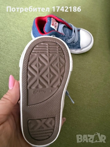 Бебешки/ детски кецове Converse 21 номер, снимка 4 - Детски гуменки - 54846797