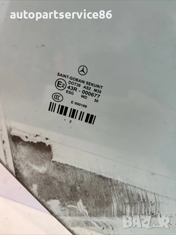 Предно дясно стъкло за врата за Mercedes W212 2.2 CDI (2012) , снимка 2 - Части - 55147965