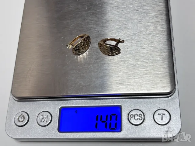 Като нови! Златни Обеци 1,40 грама 14K(проба 585), снимка 9 - Обеци - 55692670