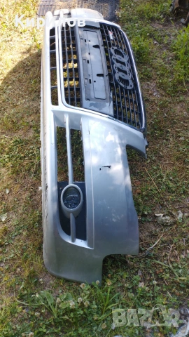 Предна броня за Audi A4 Avant B7 (2004 - 2007) светло сива, снимка 2 - Части - 55239353