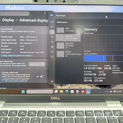 Dell Latitude 7420 i7 11th 16GB 512 GB Много Запазен !!, снимка 6 - Лаптопи за работа - 54512244