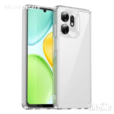 Прозрачен TPU+Акрил Калъф за Honor X6d 5G - Airbag, Антиотпечатък, 5 цвята, снимка 4 - Резервни части за телефони - 54517992