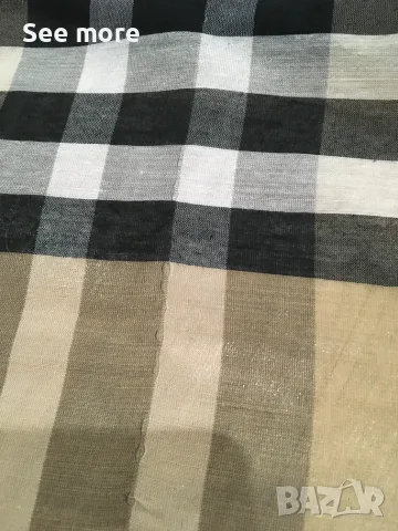 Копринен шал BURBERRY, снимка 6 - Шалове - 53373737