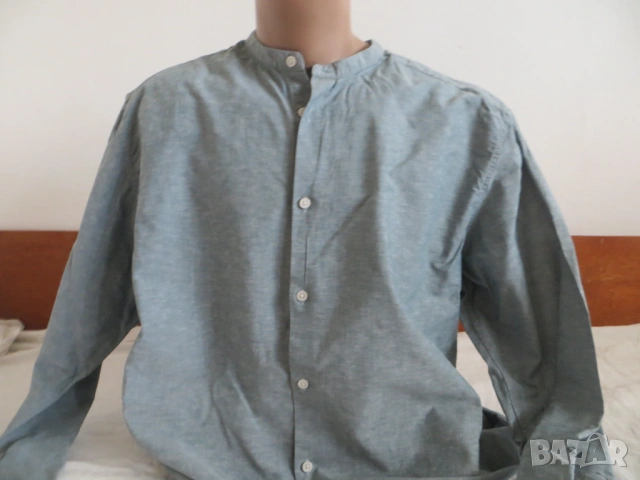 Мъжки ризи с дълъг ръкав от лен , снимка 6 - Ризи - 41313659