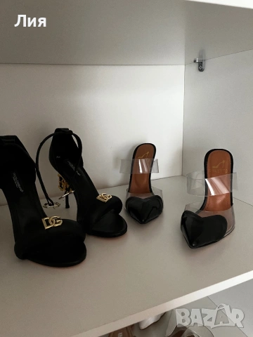 Alaia 35 черни обувки сърца