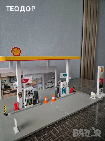 Макет на бензиностанция Шел, снимка 2 - Коли, камиони, мотори, писти - 54016047